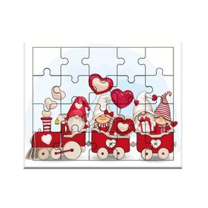 Puzzle with Stand, Cute Farm  Theme   , Valentine holiday gnomes ,, jigsaw puzzle