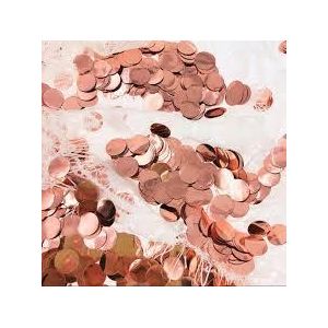 Secret قصاصات ورقية دائرية لتزيين حفلات أعياد الميلاد وحفلات الزفاف والمناسبات الأخرى مستلزمات تزيين  -  40 كيس من الترتر روز جولد 