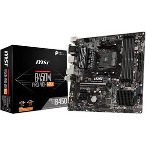 Msi B450M PRO-VDH MAX DDR4 AM4 M-ATX Motherboard Black