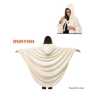 mintra بطانية جديدة على شكل كاب/هودي - كريمي