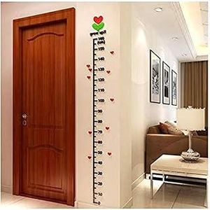 Children Height Measure Stickers 3D Funny DIY Acrylic Height Chart Sticker For Kids Room Wall Door Decorations For Living Room-s