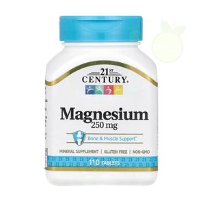 21st Century HealthCare Magnesium, 250 mg, 110 Tablets