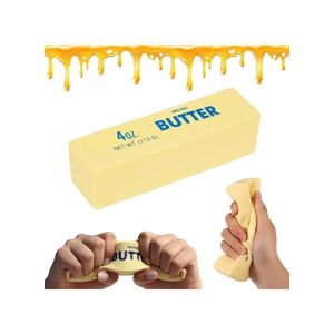 Squishy Butter Squeeze Toy  Slow Rising Dumpling Sensory Stress Relief Squishies Soft & Stretchy Fidget Toys for Anxiety Relief Party Favors (1Pcs Dumpling Squishy Butter) Yellow Colour
