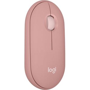 Logitech Pebble Mouse 2 M350s Slim Bluetooth Wireless Mouse, Portable, Lightweight, Customisable Button, Quiet Clicks, Easy-Switch for Windows, macOS, iPadOS, Android, Chrome OS - Tonal Rose