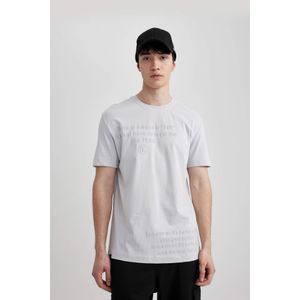 Defacto تيشيرت نص كم قصة عادية برقبة مستديرة