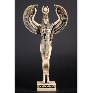​Handcrafted Winged Isis Goddess Statue - Premium Ancient Egyptian Ivory Decor