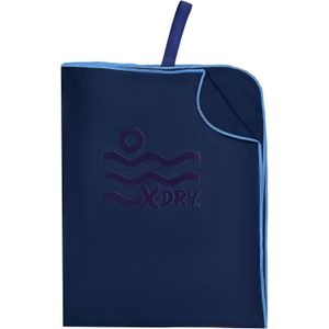 Microfiber Beach Towel  Quick Dry, Sand Free, Lightweight & Compact  for Beach, Swimming,Travel & Pool Navy Blue Light Blue / 110 x 175 cm