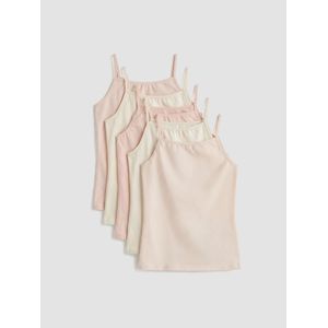 LC Waikiki Square Neck Strappy Girl's Vest 5-Pack