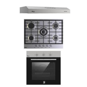 Purity stainless Turkish set – PTSLIM X 90CM hood + HPT713S hob + OPT601GG oven