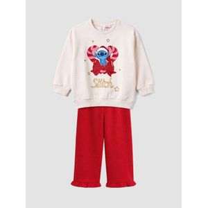 LC Waikiki Stitch Printed Girl's Sweatshirt And Sweatpants