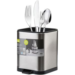 هاوكايني منظم ادوات المطبخ دوار من الستانلس ستيل لحمل ادوات المطبخ وحامل الفخار لتنظيم ادوات المطبخ والملاعق والملاقط