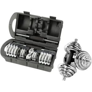 مجموعة أوزان حديد النيكل مع حقيبة حمل، مجموعة دمبل قابلة للتعديل مع قضبان وأقفال لرفع الأثقال وتدريب القوة، حديد النيكل لأوزان الصالة الرياضية المنزلية (متعددة الألوان) (كيلوغرام، 15)