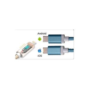 Touch 107Is+ Cable Two Side Plug Dual Connector Lightning & Micro 2 In One