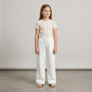 AlNasser Junior Girls Wide Leg Sweatpants - OFF WHITE