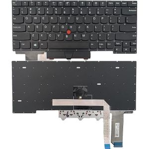 Lenovo Laptop Replacement US Layout with Pointing Keyboard for Lenovo Thinkpad E14 Gen 1 R14 E14 Gen 2 (20T6 20T7 20TA 20TB)