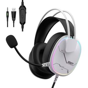 Onikuma X91 RGB Wired Gaming Headset - White