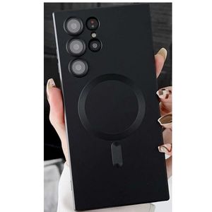 جراب مغناطيسي لهاتف سامسونج جالاكسي نوت 20 ألترا، متوافق مع جراب MugSafe Slim للشحن اللاسلكي، جراب حماية أسود لهاتف سامسونج جالاكسي نوت 20 ألترا