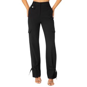 Bebe High Waist Tie Detail Cargo Jogger