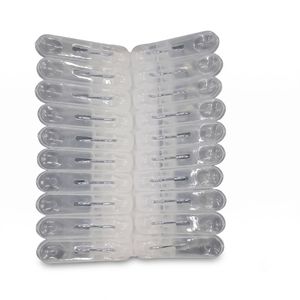 20-Piece Clear Plastic Clothes Pegs Set – Elegant & Stylish Laundry Clamps Pack