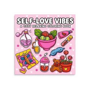 Self-Love Vibes Coloring Book – Cute & Relaxing Coloring Book for Teens & Adults – Over 50 Inspiring Illustrations to Promote Self-Love & Relaxation