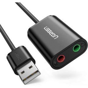 Ugreen USB 2.0 External Sound Adapter, Plug & Play Audio Converter, USB To 3.5mm AUX For Headphones, Microphones, Speakers, Compatible With PC, Laptop, MacBook, PS5, PS4, Xbox, Smart TV