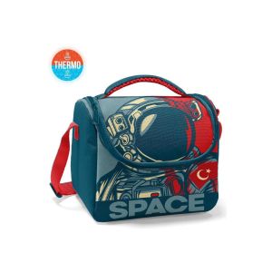CORAL HIGH Kids Indigo Red Astronaut Patterned Thermo Lunch Box
