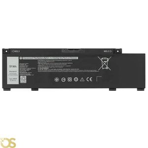 Os بطارية متوافقة مع Dell (11.4v/51wh/4255mah) G3 15 3500 3590 3790 G5 15 5500  موديل 266J9 - ضمان 3 أشهر