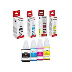 Canon GI-490 Ink Bottle Set - 4 Pcs C.M.Y.K for Vibrant Printing