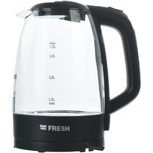 Fresh غلاية زجاج من فريش، 1.7 لتر- أسود