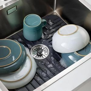 Filter - Premium sink drainer with detachable plug, anti-blocking feature, non-slip support, quick release design, multi-purpose utility for kitchens and bathrooms, 30x30 cm