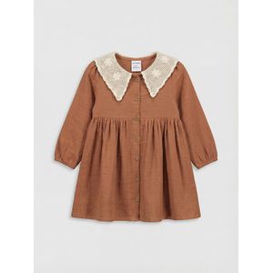 LC Waikiki Peter Pan Collar Girl's Long Sleeve Dress