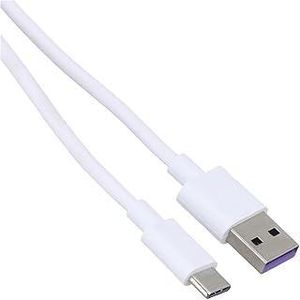 Keendex kx 2506 usb type-c charging and data transfer cable, 30 cm - white
