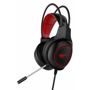 Havit سماعةألعاب سلكية بمنفذ 3.5 ملم + USB، مثالية للألعاب والموسيقى مع ميكروفون مدمج وتصميم مريح، سلك بطول 2 متر، موديل HV-H2239d