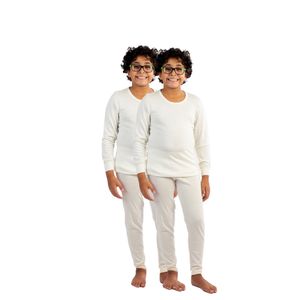 Girls Thermal Underwear Set Ultra Soft Fleece Lined Kids Long Johns Top  Bottom Thermals Kids Base Layer Winter Warm, White, M: Buy Online at Best  Price in Egypt - Souq is now