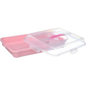 علبة حفظ أطعمة متعددة الوظائف - حافظة كيك وتورتة مربعة برو بلاست صحية (30*30) للمنزل، المطبخ، الثلاجة، الرحلات والنزهات