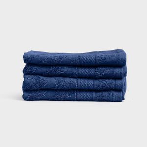 Ariika Plaza hand towel White (Set of 4) 33x33 cm -Made out of 100% Giza 86 Egyptian cotton Premium, durable and luxuriously soft-Plaza White