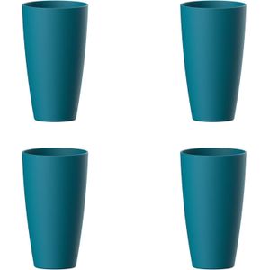 M Design Lifestyle Large Cup 420 ml - Pack of 4 - BPA Free, Microwave Safe, Dishwasher Safe, Food Safe - Teal
