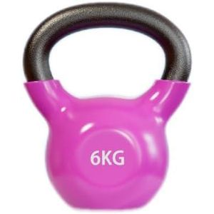 6kg Kettlebell Weight for Men & Women, Floor-Protective Flat Bottom Strength Training Hand Weight with Non-Slip Handle Grip – Multicolor