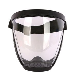 Transparent sports mask for full face protection, a shield against dust and wind