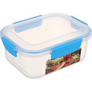 M Design Food Storage Box, 1.6 Liter - Clear and Blue