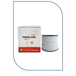 PROLINK PROLINKPL-C6-PVC-W CAT6 U/UTP CABLE, 4 PAIR 23 AWG , White , RIB