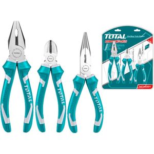 TOTAL طقم بنسة حديد ببوز طويل للقطع القطري من مستر لايت توتال (كبيرة، فضي)، 3 قطع