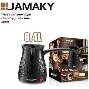 Jamaky JMK9018 Italian Technology Electric Coffee Pot, Portable Stainless Steel Water Kettle 400ml, with LED Light Indicator, 800W, Made of High Quality Materials, Easy to Clean, Store and Use