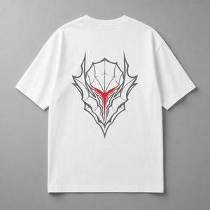 T-Shirt Anime Oversized Cotton T-06 -  White