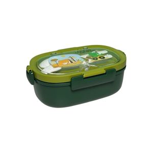 Kids Lunch Box – 3 Compartments Organizer + Utensil (Spoon & Fork) Perfect for School, Classes, Club, Kids Activities