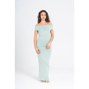 OUTDATED Off Shoulder Dress - Mint Green