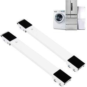 tilasav Mobile Washing Machine Dryer Units Stand,Washing Machine Base Stand,Multifunctional Movable Base for Refrigerator-Washing Machine-Cupboard-Sofa Etc.Non-slip With Lock,Adjustable Length