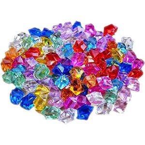 250 جرام من الكريستال الأكريليكي, كريستالات, جواهر الكريستال, زجاج الكريستال المقطوع، كريستال دايموند، لهدايا الزفاف وديكور المنزل، ألوان مختلطة