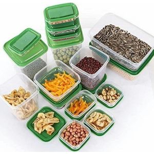 طقم علب حفظ طعام للثلاجة 17 قطعة، بلاستيك بيور PP رقم 5، آمن للطعام، مناسب للميكرويف والفريزر وغسالة الأطباق