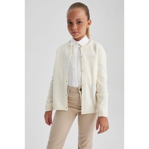 Defacto Girl  Cardigan - Ecru